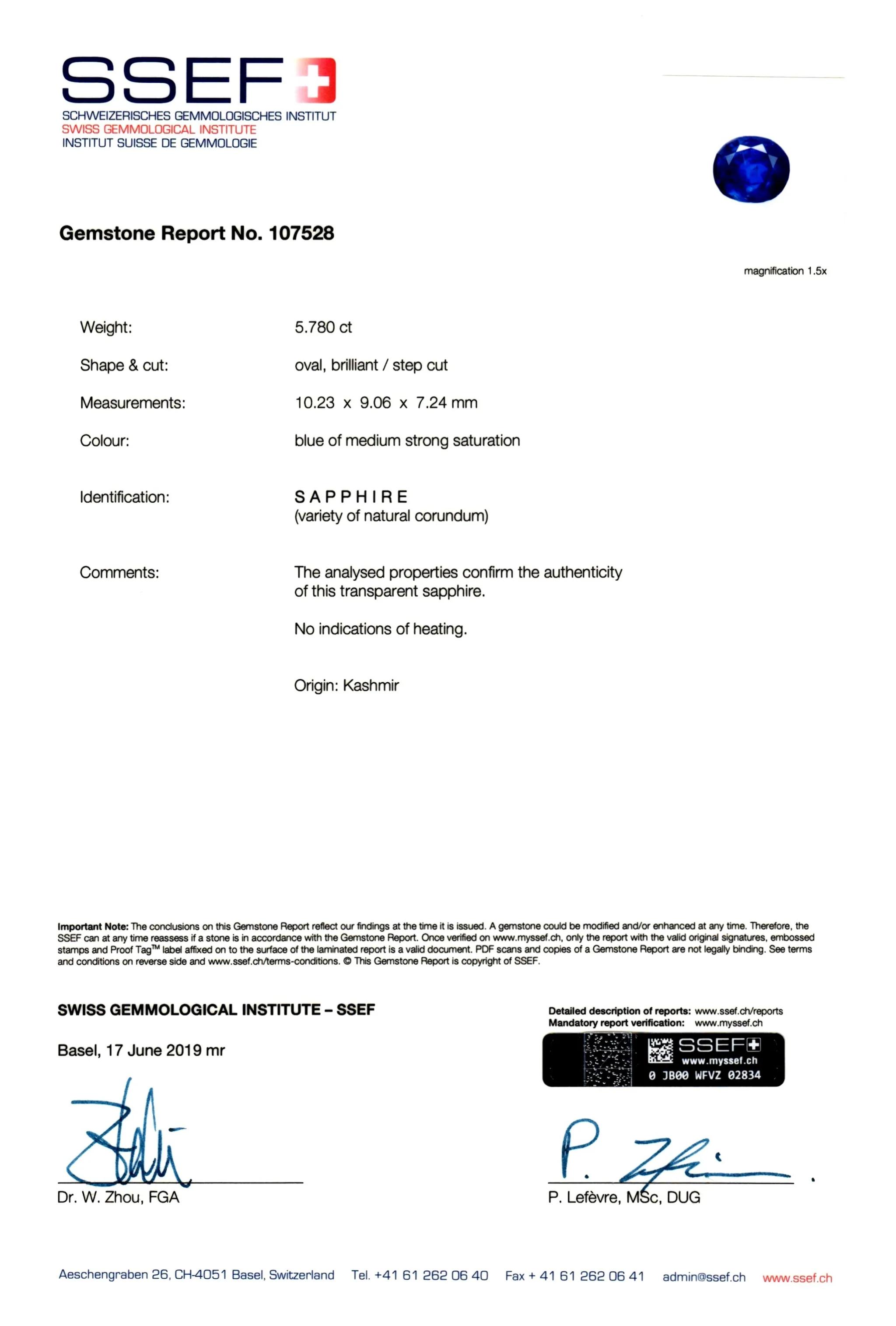 SSEF Certificate
